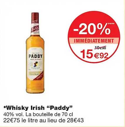 Whisky Irish “Paddy”