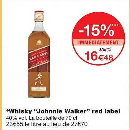 Whisky “Johnnie Walker” red label