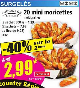 20 mini moricettes multigraines