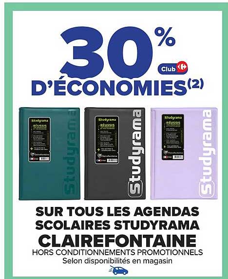 30% D'ÉCONOMIES SUR TOUS LES AGENDAS SCOLAIRES STUDYRAMAA