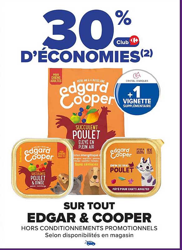 30 % D'ÉCONOMIES SUR TOUT EDGAR & COOPER