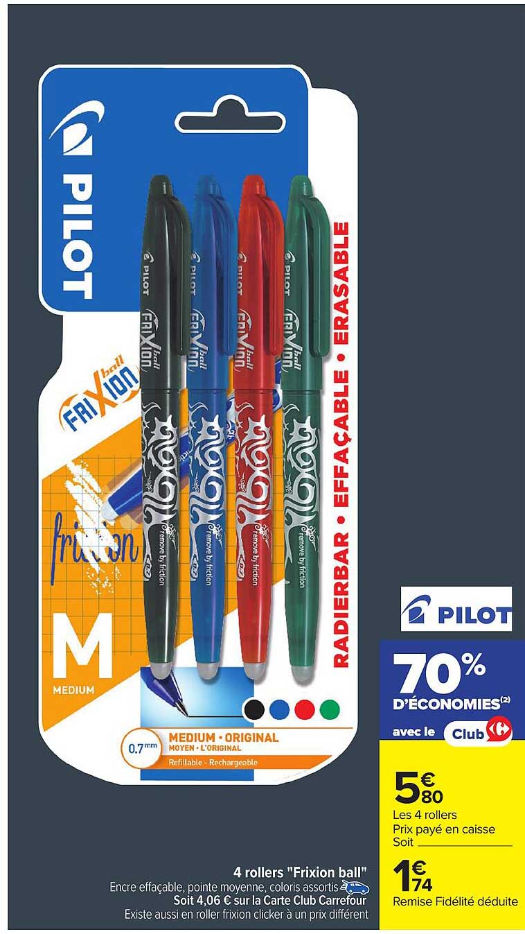 4 rollers "Frixion ball"