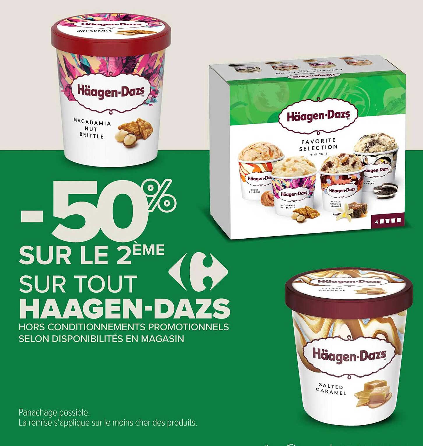 -50% SUR LE 2ᵉ SUR TOUT HAAGEN-DAZS