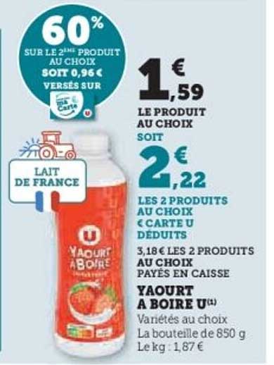 60% SUR LE 2ÈME PRODUIT AU CHOIX
