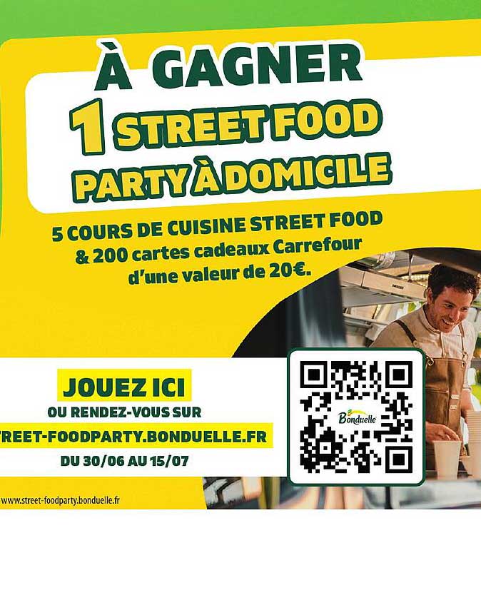 À GAGNER 1 STREET FOOD PARTY À DOMICILE