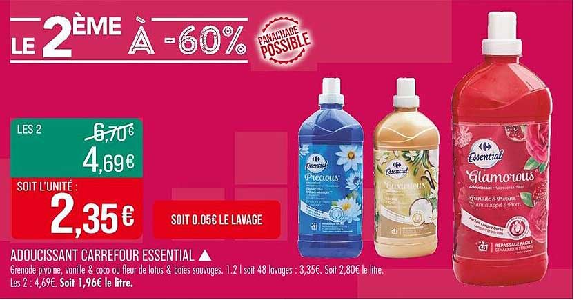 ADOUCISSANT CARREFOUR ESSENTIAL