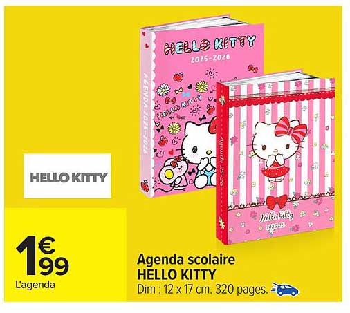Agenda scolaire HELLO KITTY