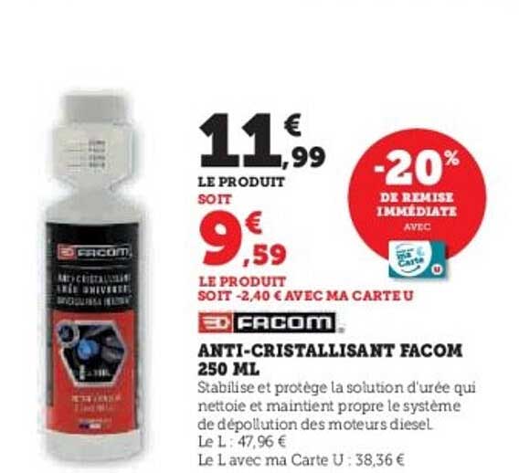 ANTI-CRISTALLISANT FACOM 250 ML