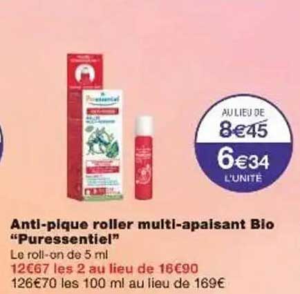 Anti-pique roller multi-apaisant Bio "Pur essentiel"