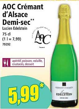 AOC Crémant d'Alsace Demi-sec**