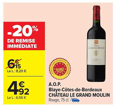 A.O.P. Blaye-Côtes-de-Bordeaux CHÂTEAU LE GRAND MOULIN