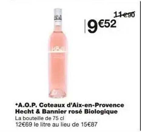 A.O.P. Coteaux d'Aix-en-Provence Hecht & Bannier rosé Biologique