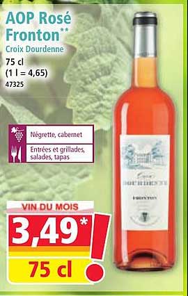 AOP Rosé Fronton* Croix Dourdène 75 cl