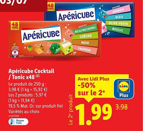 Apéricube Cocktail / Tonic x48