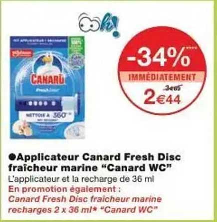 Applicateur Canard Fresh Disc fraîcheur marine "Canard WC"