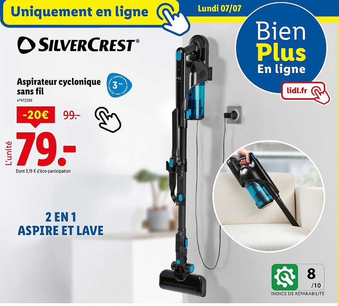 Aspirateur cyclonique sans fil