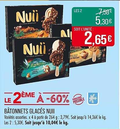 BÂTONNETS GLACÉS NUII