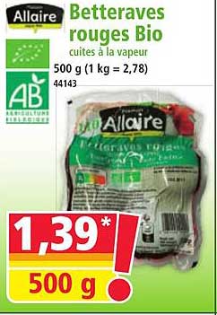 Betteraves rouges Bio