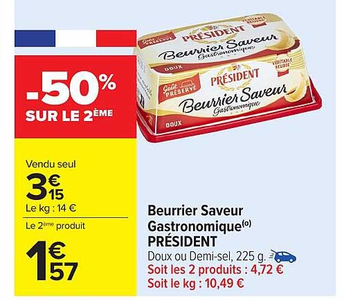 Beurrier Saveur Gastronomique(o) PRÉSIDENT