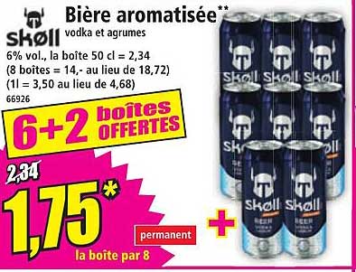 Bière aromatisée Sköll - vodka et agrumes