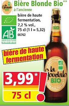 Bière Blonde Bio** à l’ancienne