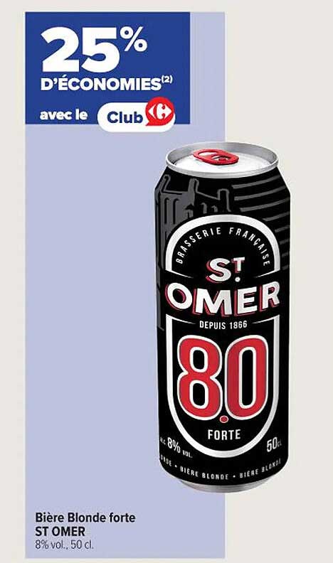 Bière Blonde forte ST OMER