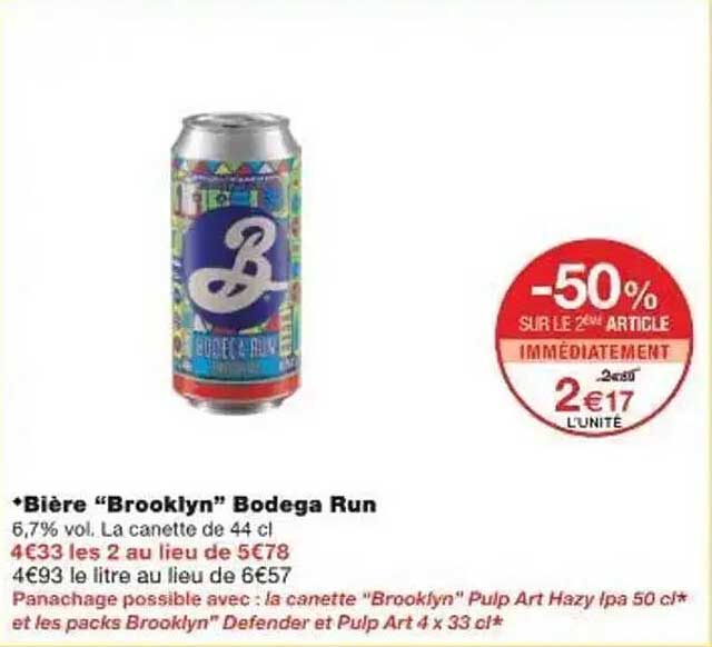 Bière “Brooklyn” Bodega Run