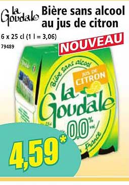 Bière sans alcool au jus de citron