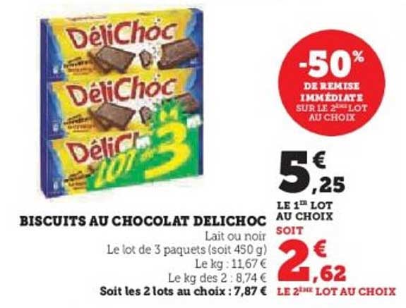 BISCUITS AU CHOCOLAT DELICHOC