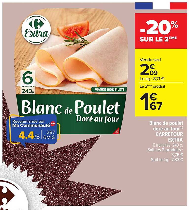 Blanc de Poulet Doré au four
