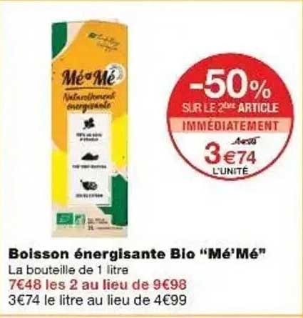 Boisson énergisante Bio "Mé'Mé"