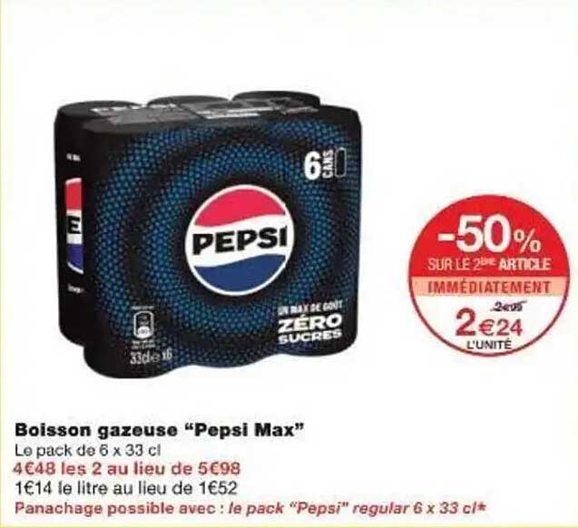 Boisson gazeuse "Pepsi Max"