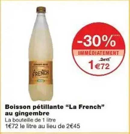 Boisson pétillante "La French" au gingembre