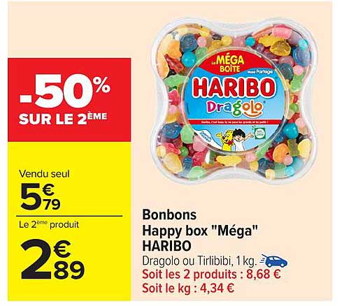 Bonbons Happy box "Mégà" HARIBO