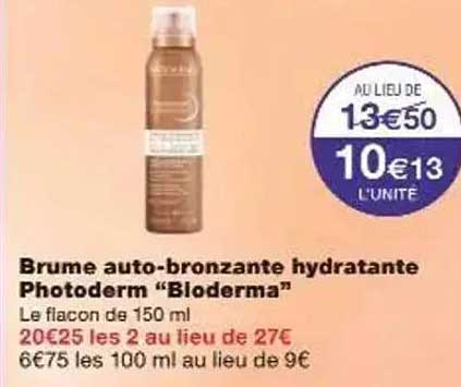 Brume auto-bronzante hydratante Photoderm "Bioderma"