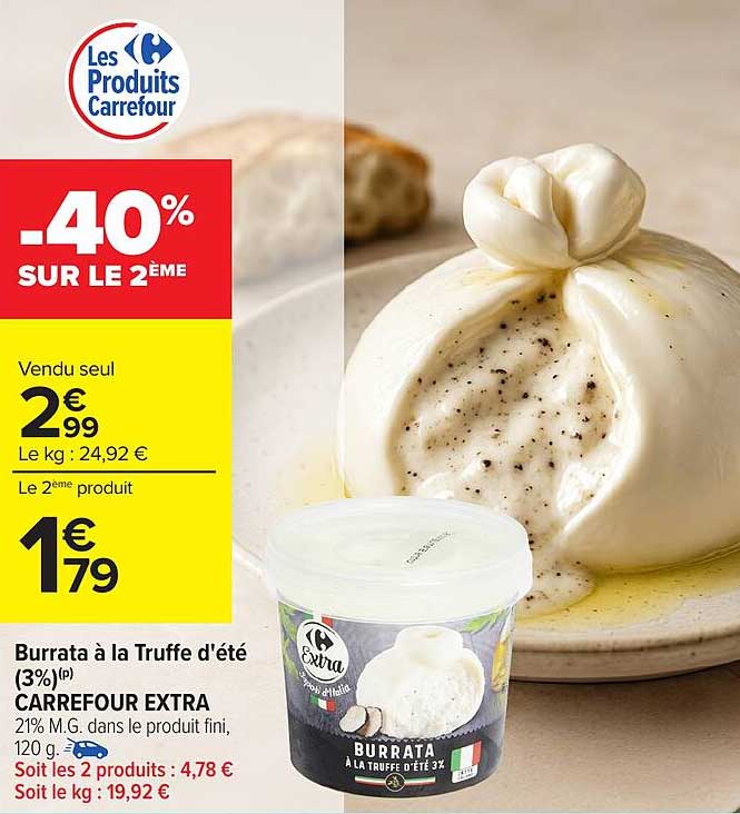 Burrata à la Truffe d'été (3%)