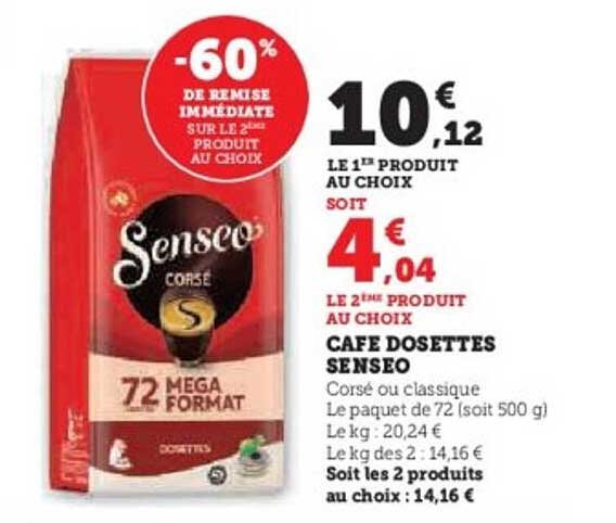 CAFÉ DOSETTES SENSEO