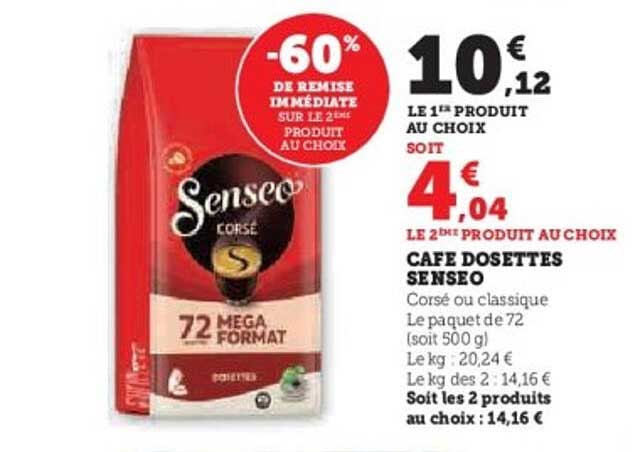 CAFE DOSETTES SENSEO