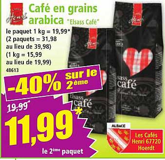 Café en grains arabica "Elsass Café"
