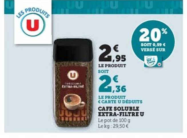 CAFÉ SOLUBLE EXTRA-FILTRÉ U