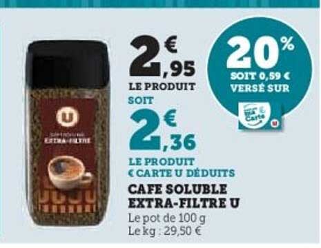 CAFE SOLUBLE EXTRA-FILTRE U