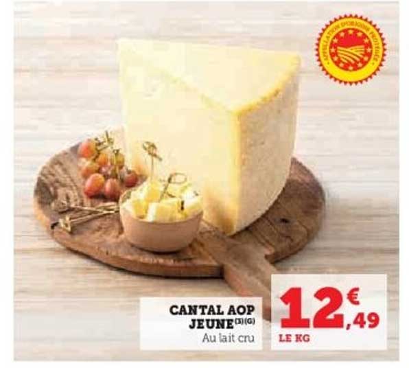 CANTAL AOP JEUNE (3) (G) Au lait cru