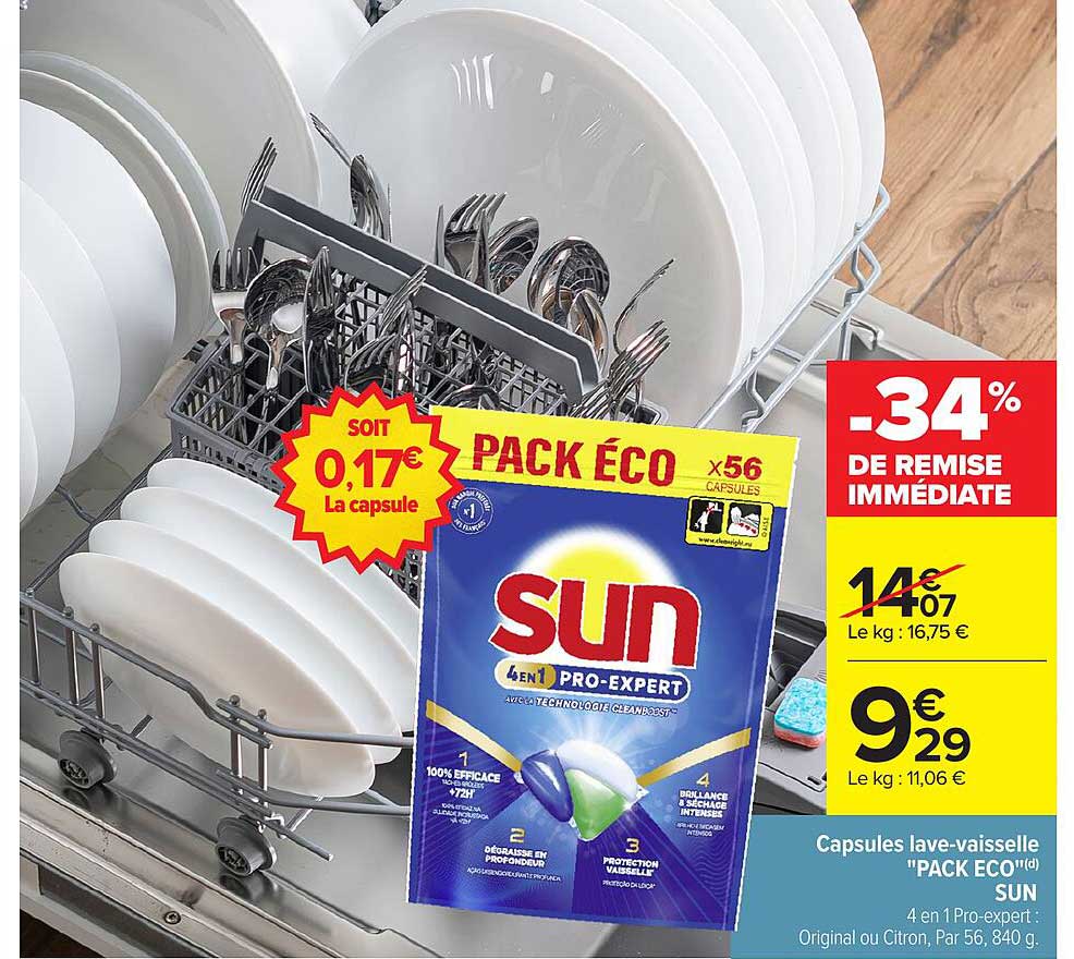 Capsules lave-vaisselle "PACK ÉCO" SUN