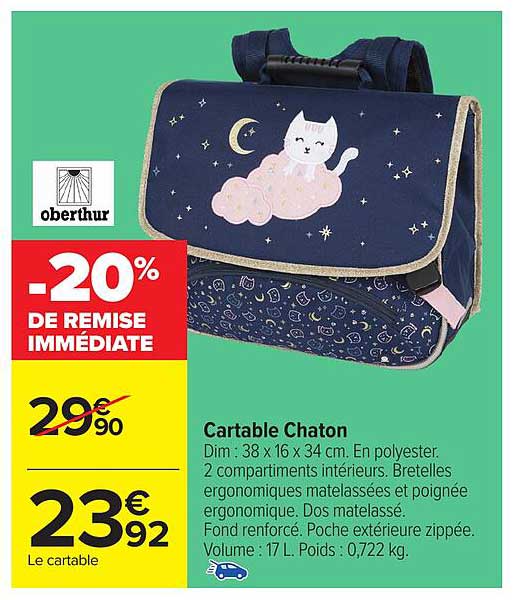 Cartable Chaton