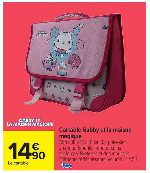 Cartable Gabby et la maison magique