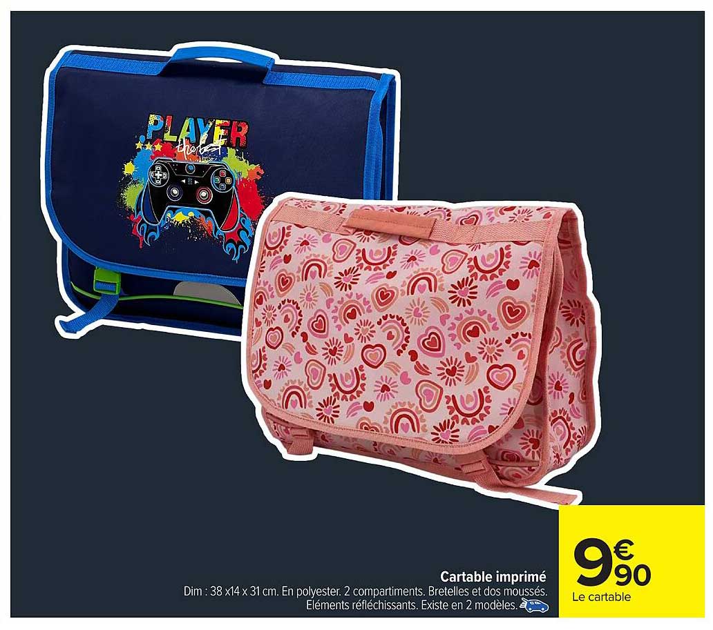 Cartable imprimé