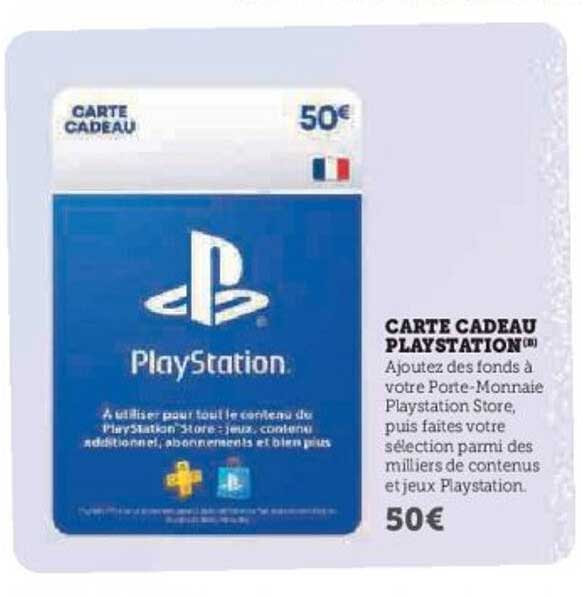 CARTE CADEAU PLAYSTATION