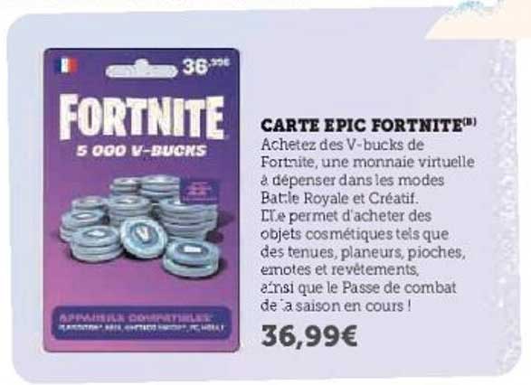 CARTE EPIC FORTNITE