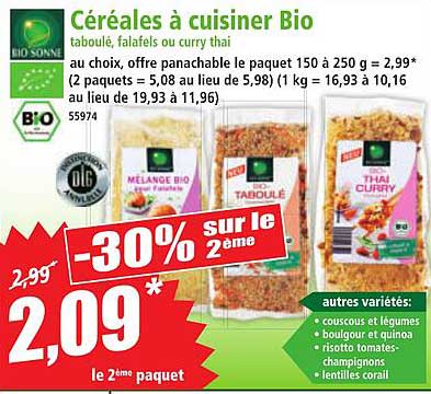 Céréales à cuisiner Bio