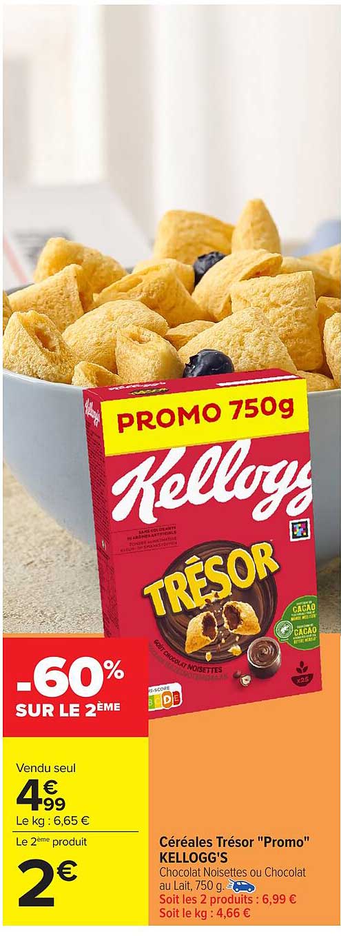 Céréales Trésor "Promo" KELLOGG'S